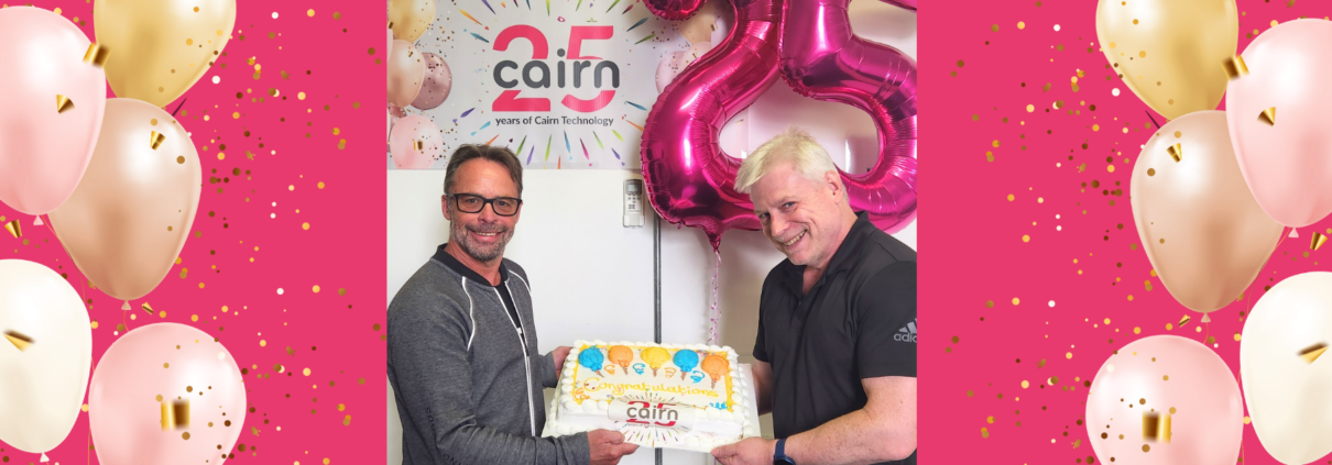 Cairn Technology's directors celebrate 25 years as a supplier to the NHS and private hospitals.