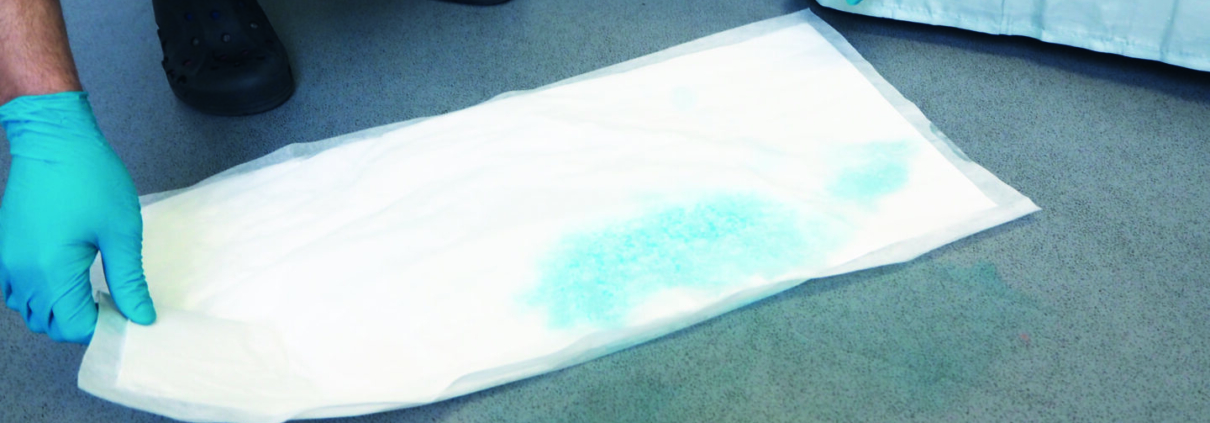 Absorbent mats for community hospitals, urgent treatment centres and minor injuries units.